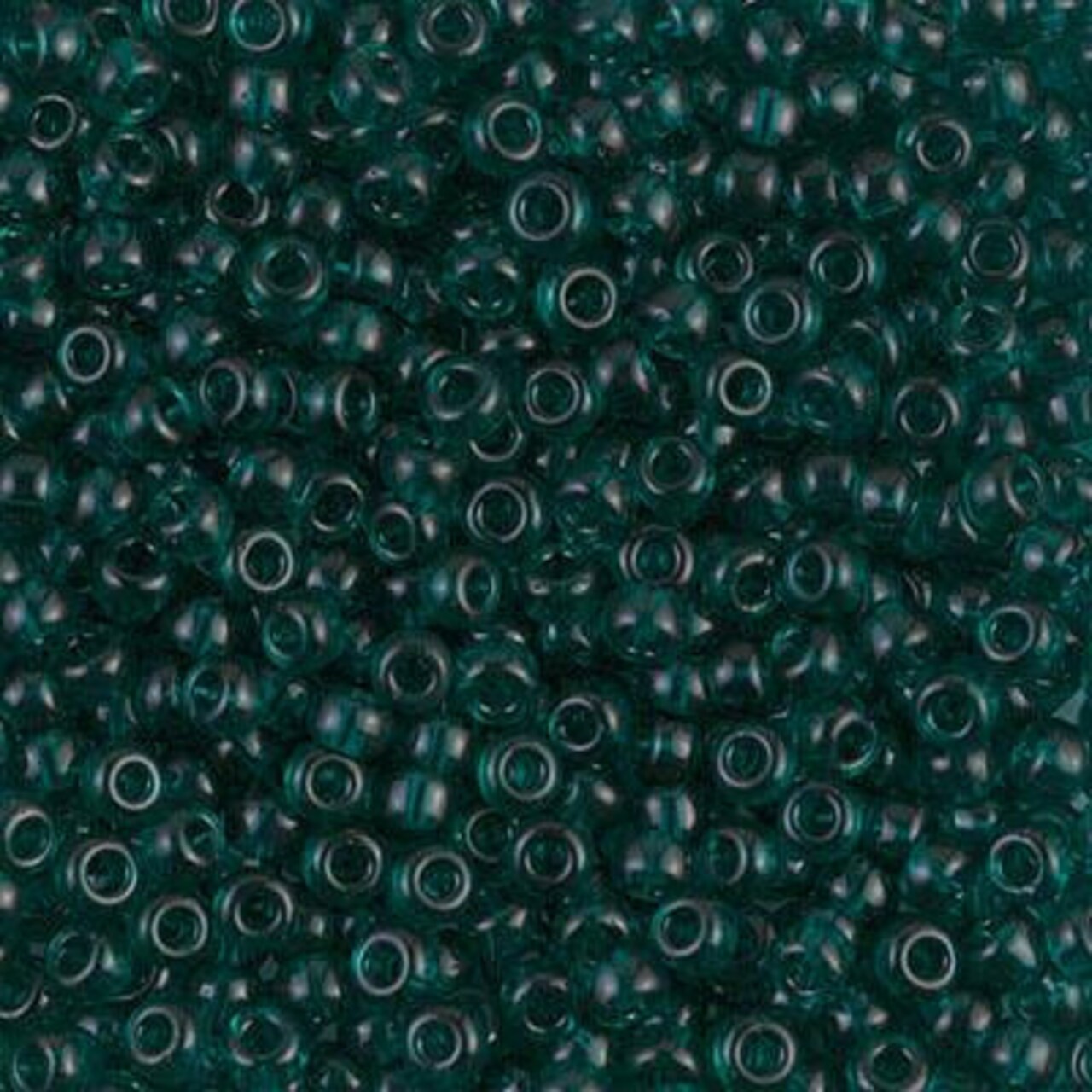 Miyuki 8 Round Seed Bead, 8-2406, Transparent Dark Teal, 10 grams